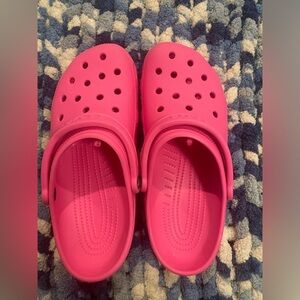 Bright pink Crocs size 9/11